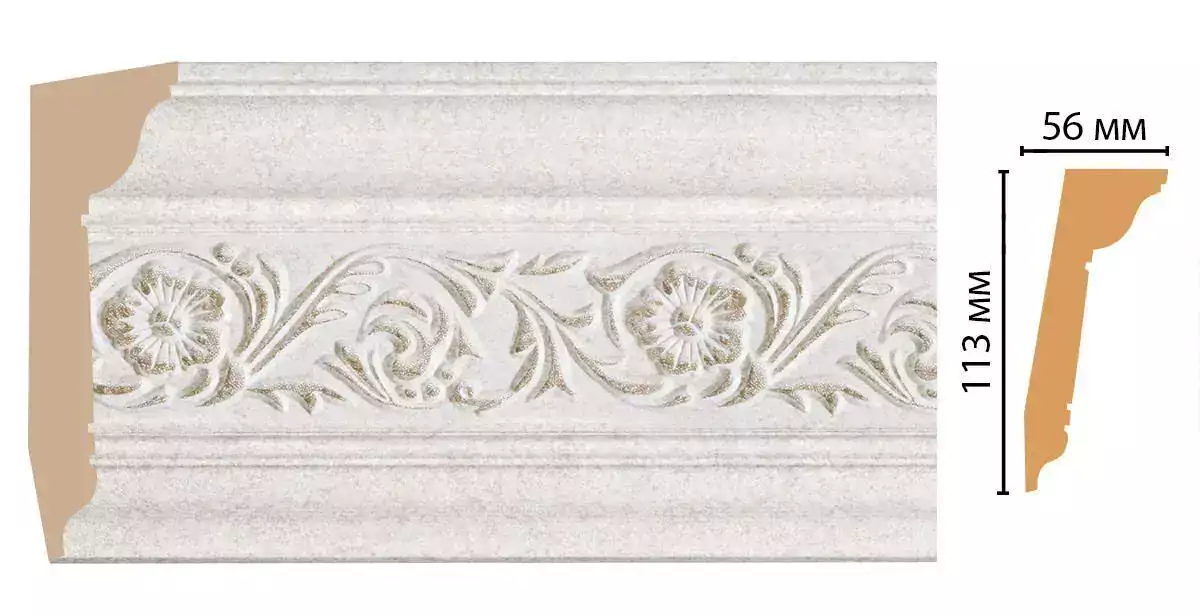 Карниз потолочный Decomaster 129D-19D 113*56*2400 Карниз потолочный Decomaster 129D-19D 113*56*2400