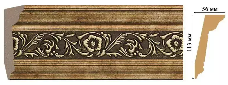Карниз потолочный Decomaster 129D-57 113*56*2400 Карниз потолочный Decomaster 129D-57 113*56*2400