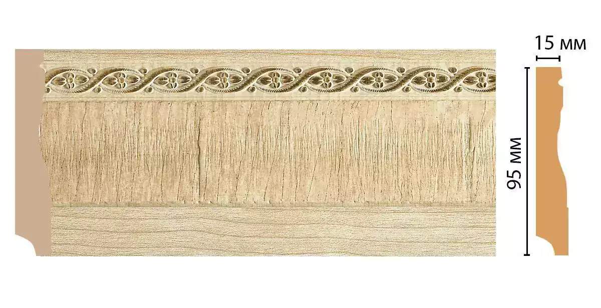 Плинтус напольный Decomaster 153-5 95*12*2400 Плинтус напольный Decomaster 153-5 95*12*2400