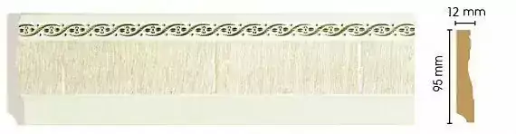 Плинтус напольный Decomaster 153-6 95*12*2400 Плинтус напольный Decomaster 153-6 95*12*2400