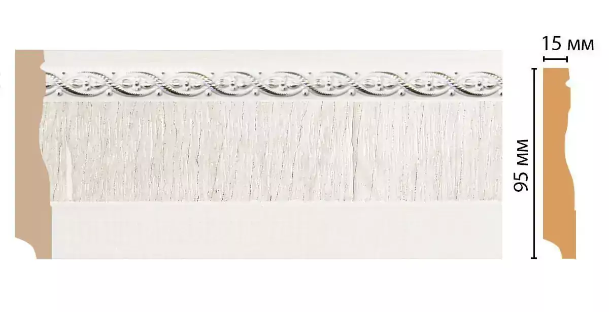 Плинтус напольный Decomaster 153-7D 95*12*2400 Плинтус напольный Decomaster 153-7D 95*12*2400