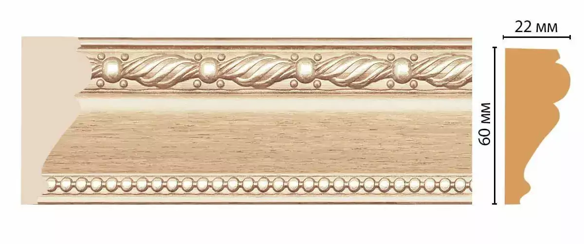 Молдинг 161-11 ДМ Decomaster 60*20*2400 Молдинг 161-11 ДМ Decomaster 60*20*2400
