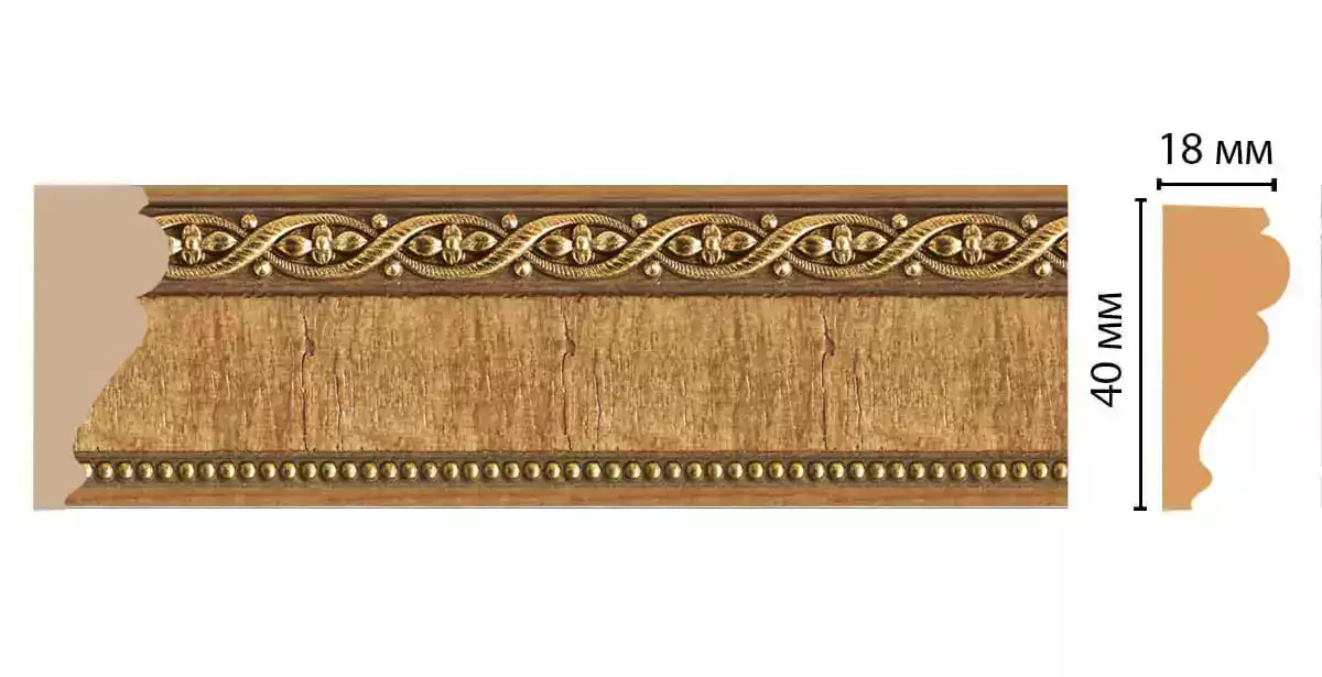 Молдинг Decomaster 161S-4 ДМ 40*18*2400 мм Молдинг Decomaster 161S-4 ДМ 40*18*2400 мм