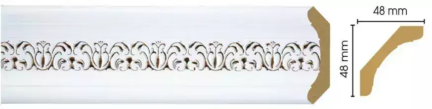 Карниз потолочный Decomaster 167-118 48*48*2400