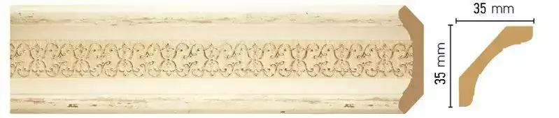 Карниз потолочный Decomaster 167S-1028 35*35*2400