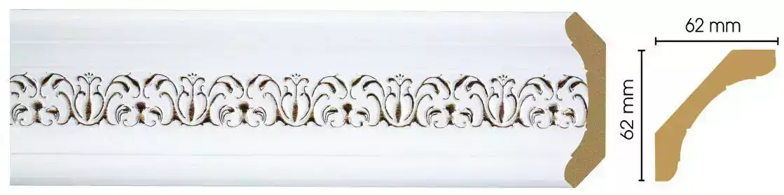 Карниз потолочный Decomaster 168-118 62*62*2400