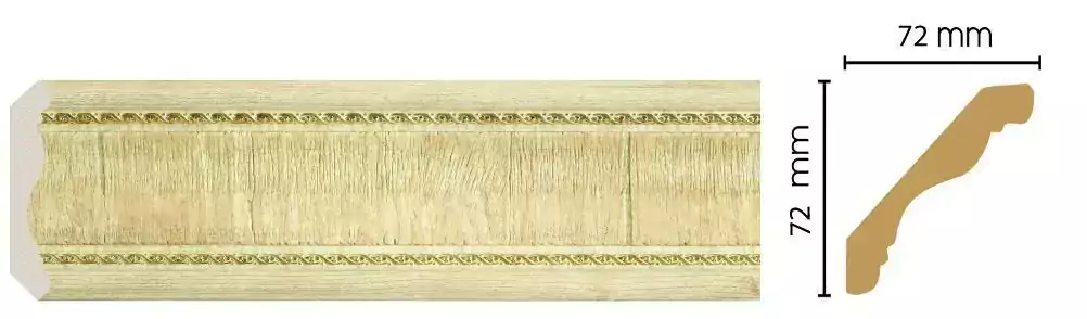 Карниз потолочный Decomaster 172-5 72*72*2400