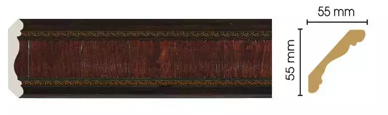 Карниз потолочный Decomaster 173-2 57*57*2400