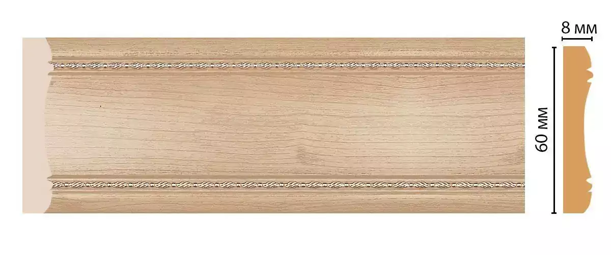 Молдинг 185-11 60*8*2400мм DECOMASTER Молдинг 185-11 60*8*2400мм DECOMASTER
