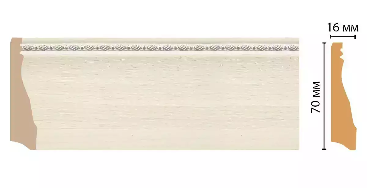 Плинтус напольный Decomaster 193-15 70*16*2400 Плинтус напольный Decomaster 193-15 70*16*2400