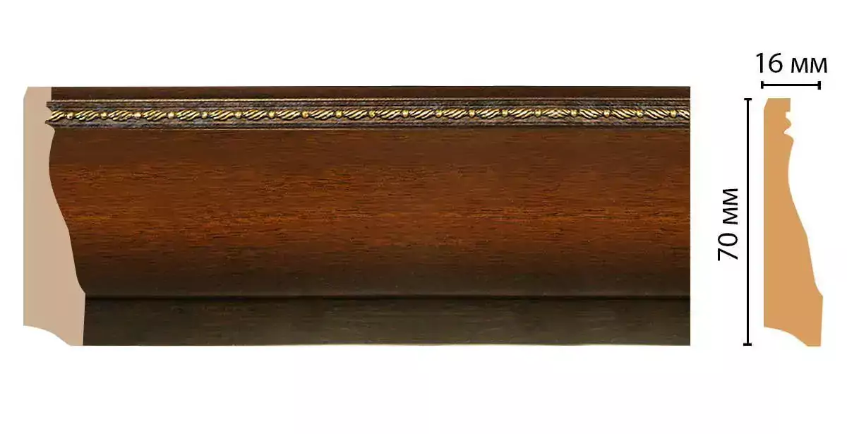 Плинтус напольный Decomaster 193-51 70*16*2400 Плинтус напольный Decomaster 193-51 70*16*2400