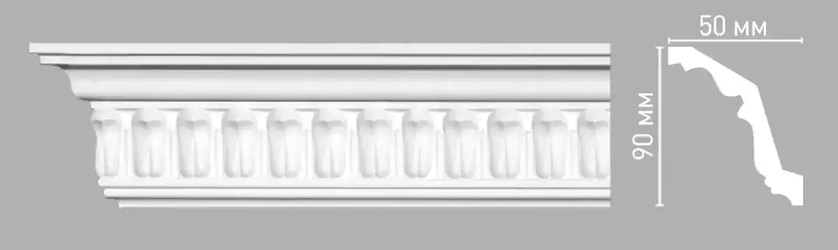 Плинтус потолочный DECOMASTER 95028 90х50х2400мм Плинтус потолочный DECOMASTER 95028 90х50х2400мм