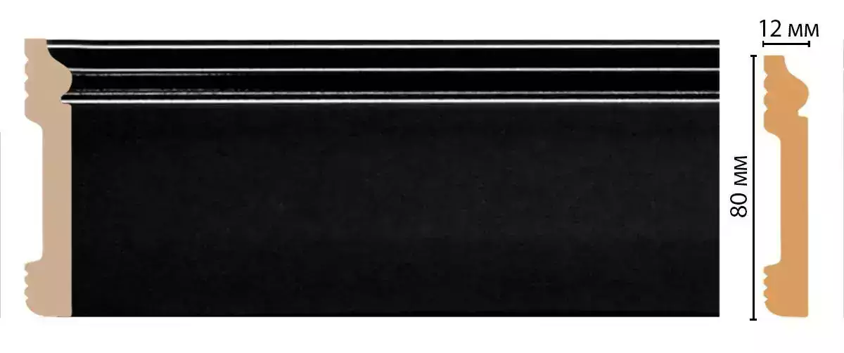 Плинтус напольный D005-195 ДМ DECOMASTER 79*12*2400 мм Плинтус напольный D005-195 ДМ DECOMASTER 79*12*2400 мм