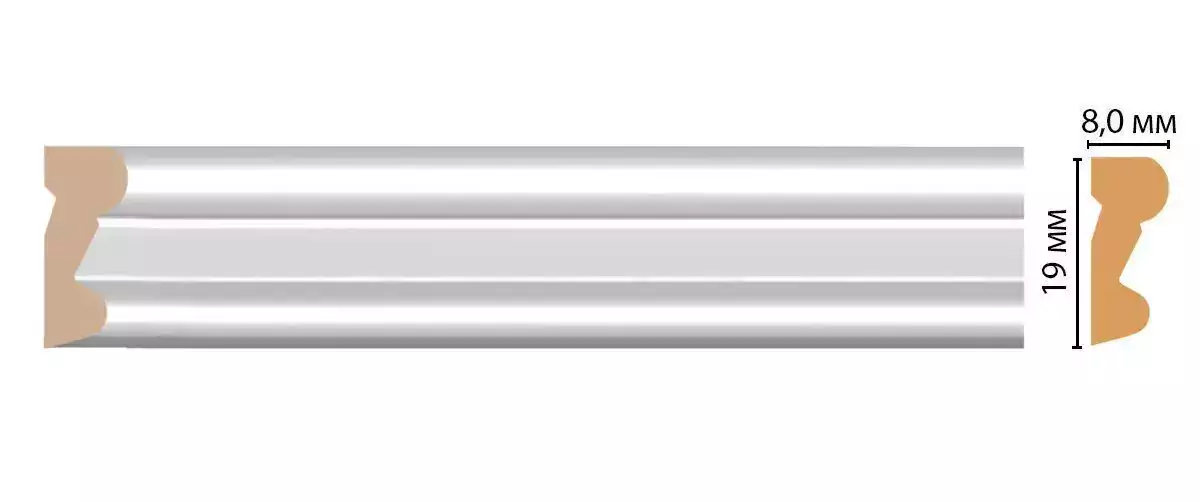 Молдинг DECOMASTER D007-114 ДМ 19*8*2400 Молдинг DECOMASTER D007-114 ДМ 19*8*2400