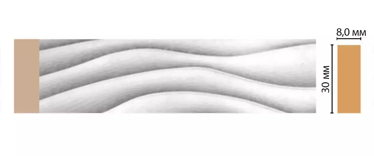 Молдинг DECOMASTER D044-375 30*8*2400 Молдинг DECOMASTER D044-375 30*8*2400