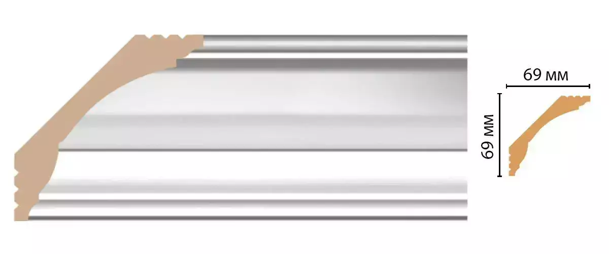 Карниз потолочный DECOMASTER D100-114 69*69*2400 Карниз потолочный DECOMASTER D100-114 69*69*2400