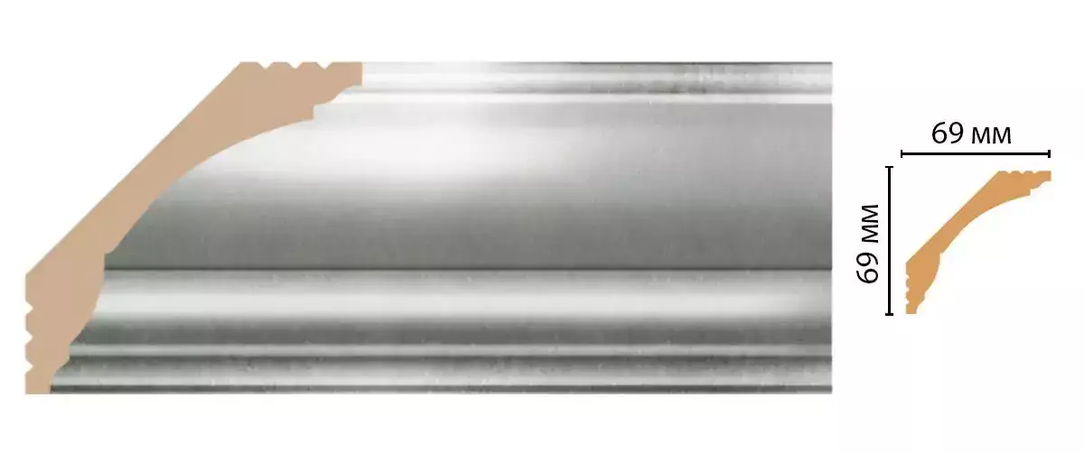 Карниз потолочный DECOMASTER D100-375 69*69*2400 Карниз потолочный DECOMASTER D100-375 69*69*2400
