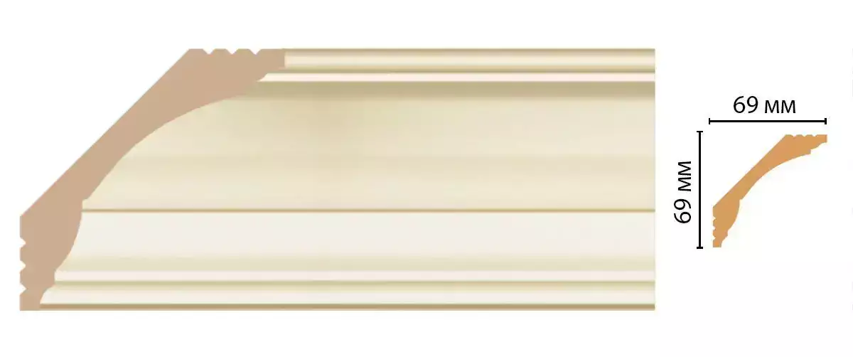Карниз потолочный DECOMASTER D100-61 69*69*2400 Карниз потолочный DECOMASTER D100-61 69*69*2400