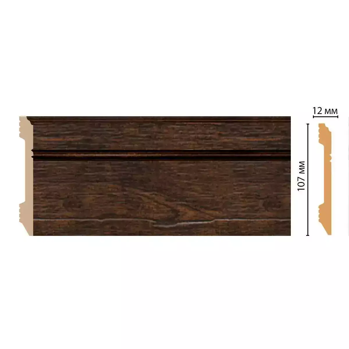 D105-966 Плинтус напольный DECOMASTER ДМ 107*12*2400 мм D105-966 Плинтус напольный DECOMASTER ДМ 107*12*2400 мм