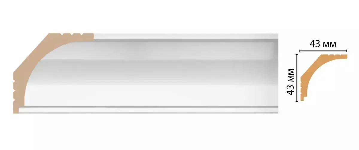 Карниз потолочный DECOMASTER D109-114 43*43*2400 Карниз потолочный DECOMASTER D109-114 43*43*2400