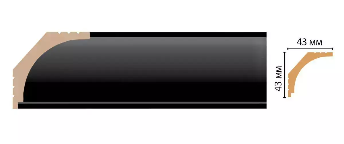 Карниз потолочный DECOMASTER D109-195 43*43*2400 Карниз потолочный DECOMASTER D109-195 43*43*2400