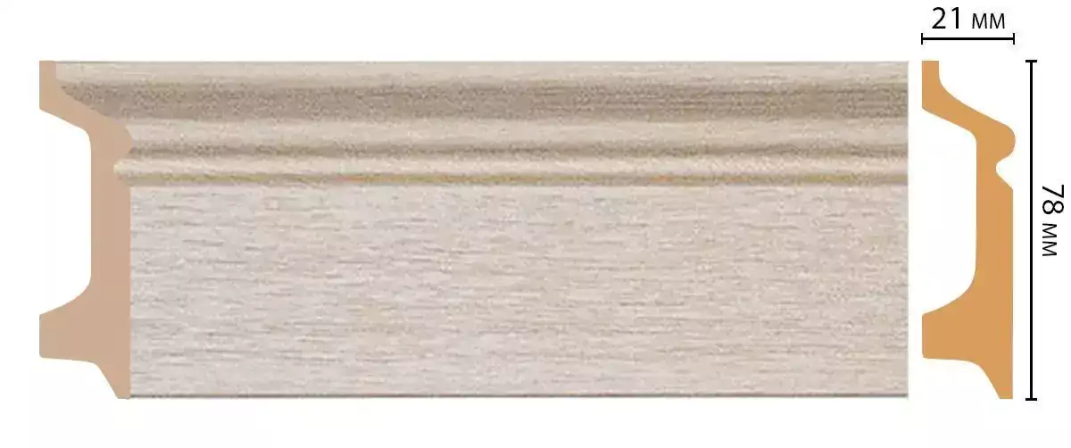 Плинтус напольный DECOMASTER D122-71 ДМ 78*21*2400 мм Плинтус напольный DECOMASTER D122-71 ДМ 78*21*2400 мм