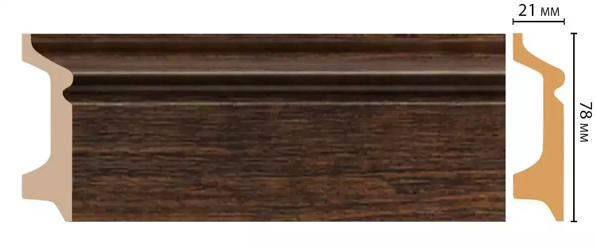 Плинтус напольный DECOMASTER D122-966 ДМ 78*21*2400 мм Плинтус напольный DECOMASTER D122-966 ДМ 78*21*2400 мм