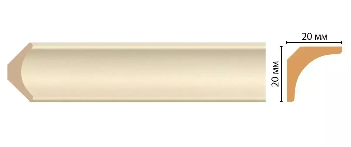 Карниз потолочный DECOMASTER D133-61 20*20*2400 Карниз потолочный DECOMASTER D133-61 20*20*2400