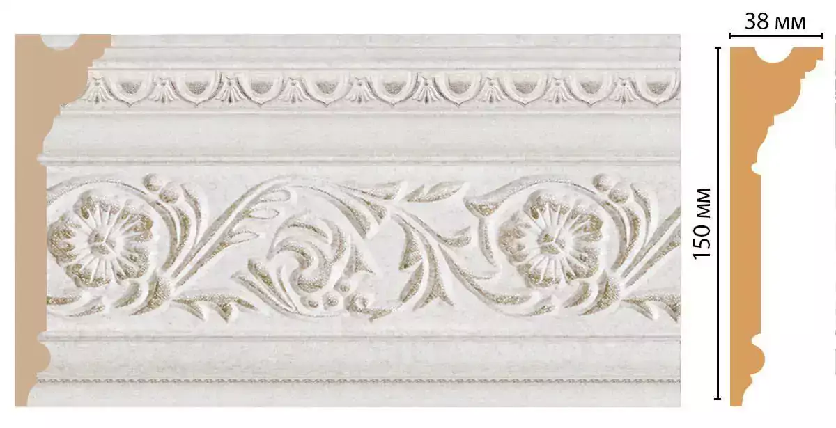 Карниз потолочный DECOMASTER D214-19D 150*38*2400 Карниз потолочный DECOMASTER D214-19D 150*38*2400
