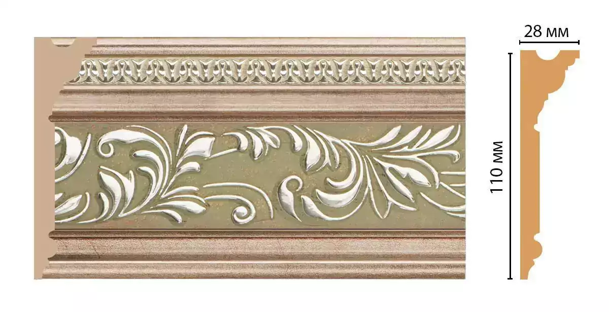 Карниз потолочный DECOMASTER D225-59 ДМ 110*28*2400 Карниз потолочный DECOMASTER D225-59 ДМ 110*28*2400