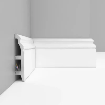 Плинтус белый D232-115 DECOMASTER 100*22*2400 мм