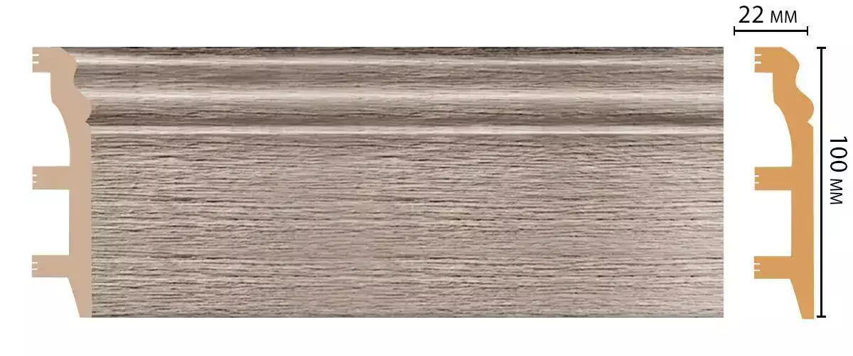 Плинтус напольный DECOMASTER D232-77 ДМ 100*22*2400 мм Плинтус напольный DECOMASTER D232-77 ДМ 100*22*2400 мм