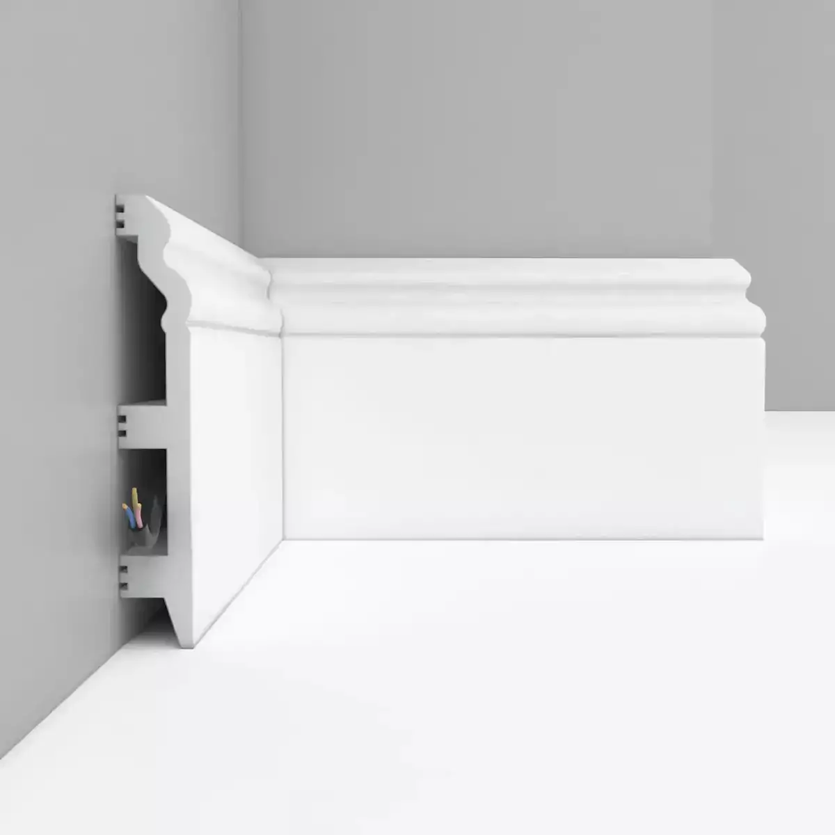 Плинтус белый D233-115 DECOMASTER 120*23*2400 мм Плинтус белый D233-115 DECOMASTER 120*23*2400 мм