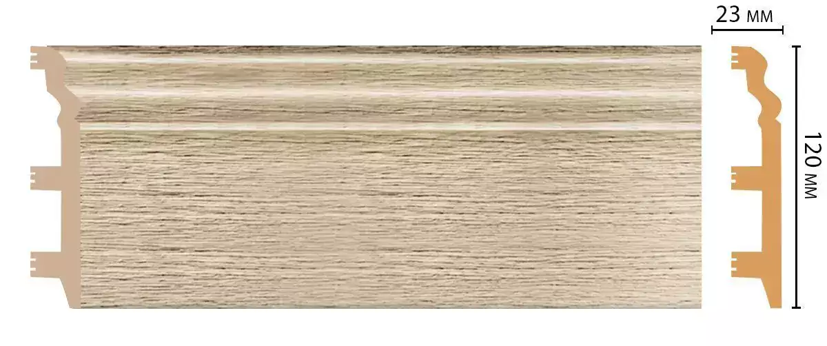 Плинтус напольный DECOMASTER D233-72 120*23*2400 мм Плинтус напольный DECOMASTER D233-72 120*23*2400 мм