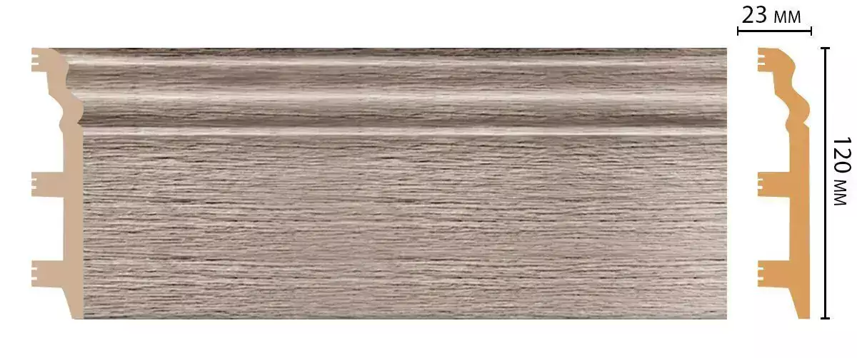 Плинтус напольный DECOMASTER D233-77 120*23*2400 мм Плинтус напольный DECOMASTER D233-77 120*23*2400 мм