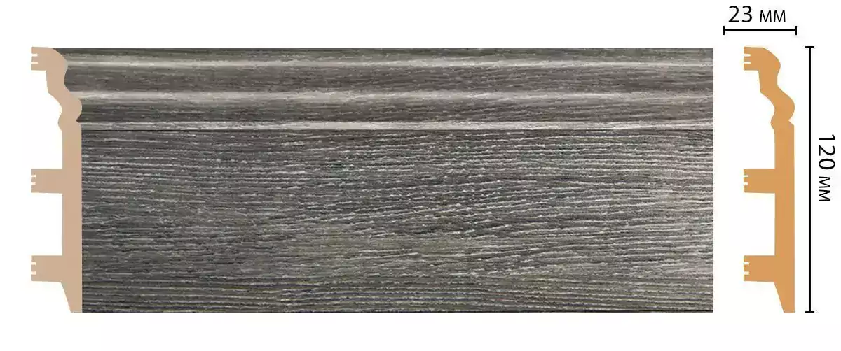 Плинтус напольный DECOMASTER D233-87 120*23*2400 мм Плинтус напольный DECOMASTER D233-87 120*23*2400 мм