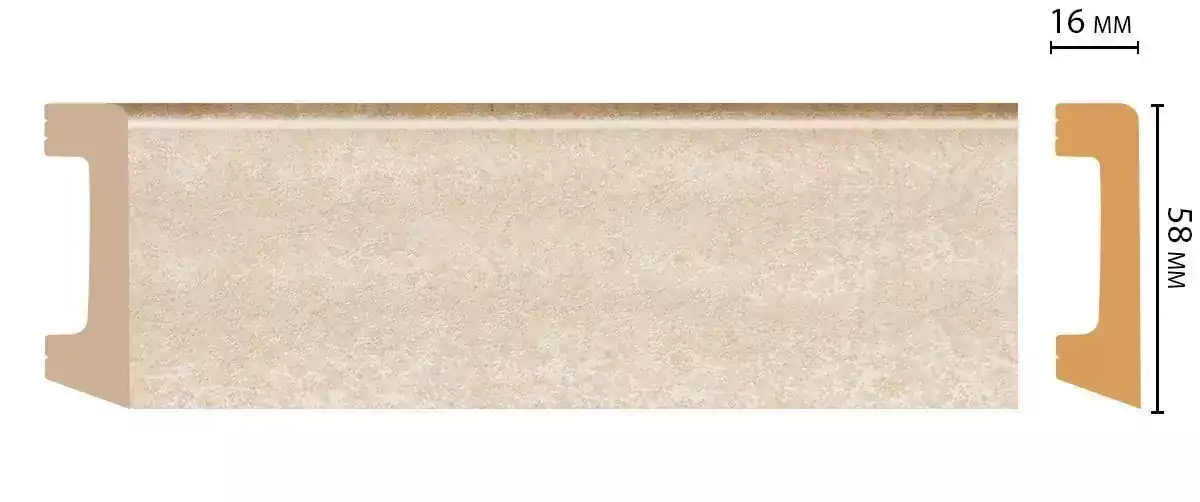 Плинтус напольный DECOMASTER D234-18D 58*16*2400 мм Плинтус напольный DECOMASTER D234-18D 58*16*2400 мм