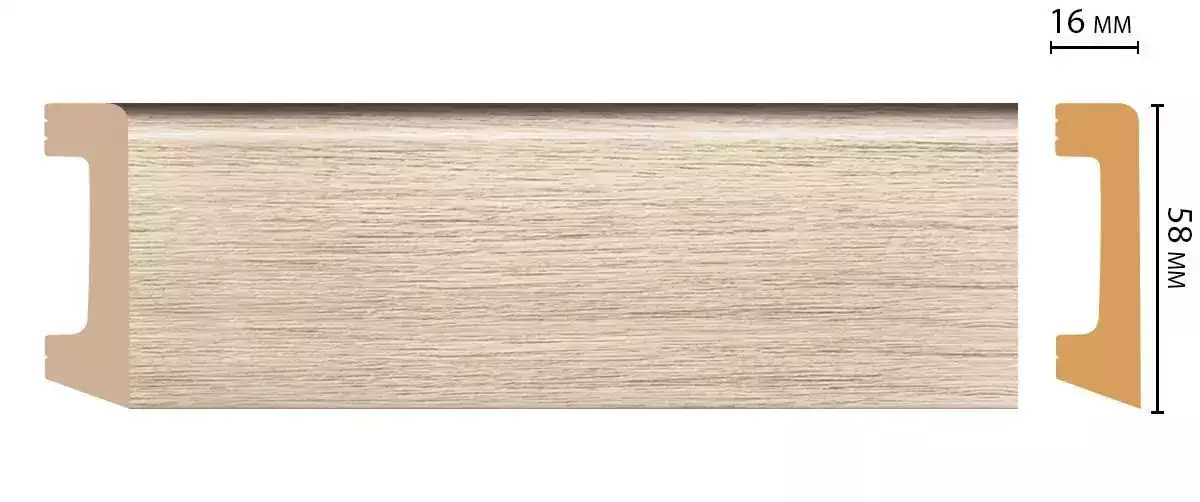 Плинтус напольный DECOMASTER D234-72 ДМ 58*16*2400 мм Плинтус напольный DECOMASTER D234-72 ДМ 58*16*2400 мм