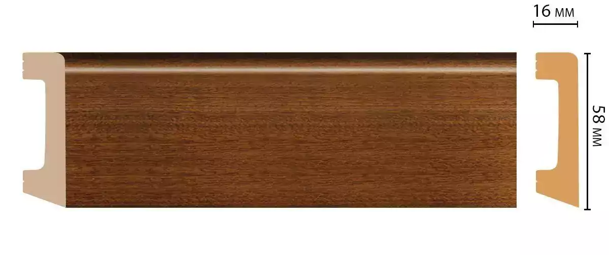 Плинтус напольный DECOMASTER D234-75 58*16*2400 мм Плинтус напольный DECOMASTER D234-75 58*16*2400 мм
