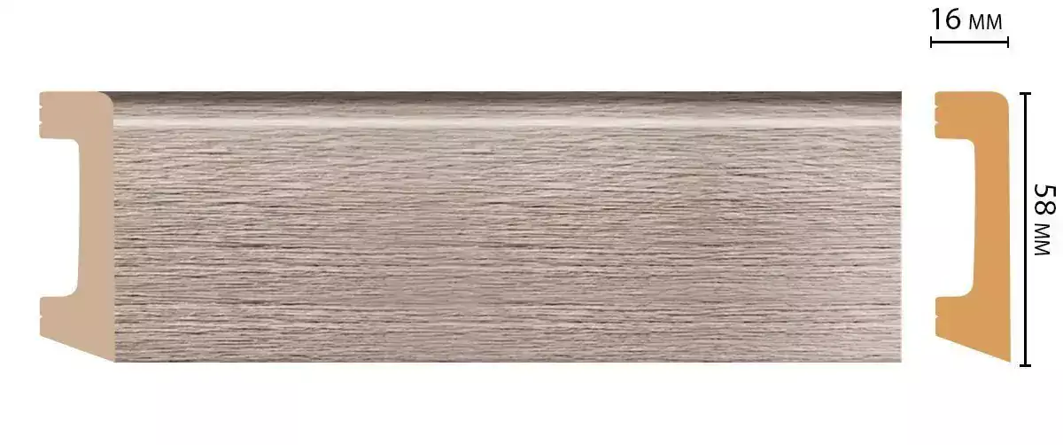 Плинтус напольный DECOMASTER D234-77 58*16*2400 мм Плинтус напольный DECOMASTER D234-77 58*16*2400 мм