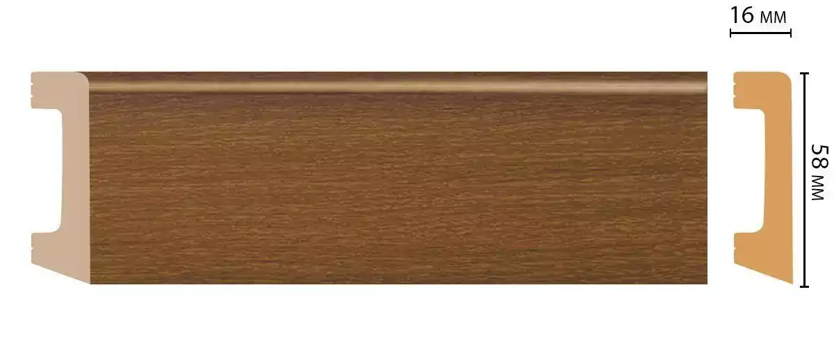 Плинтус напольный DECOMASTER D234-85 58*16*2400 мм Плинтус напольный DECOMASTER D234-85 58*16*2400 мм