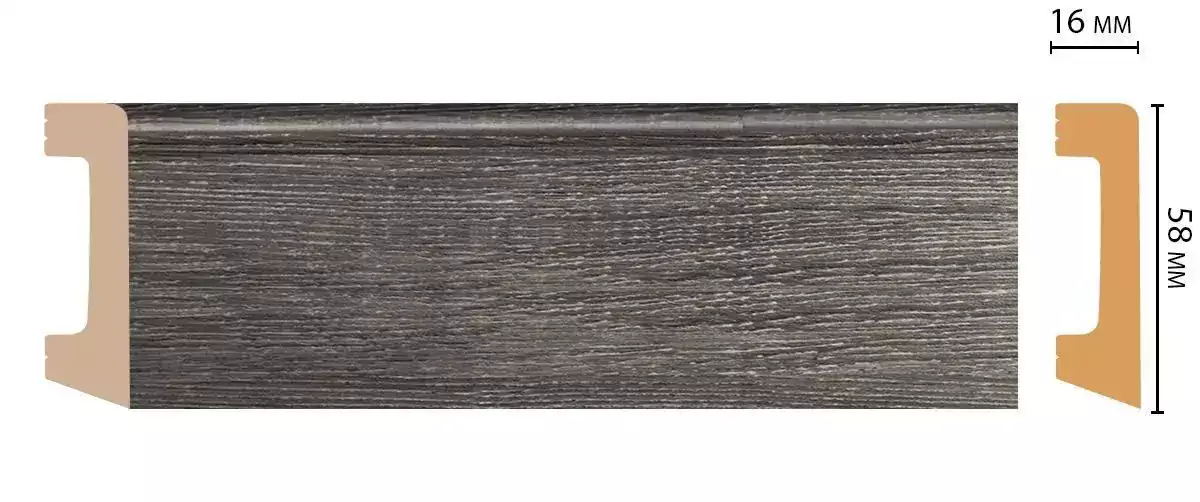 Плинтус напольный DECOMASTER D234-87 58*16*2400 мм Плинтус напольный DECOMASTER D234-87 58*16*2400 мм