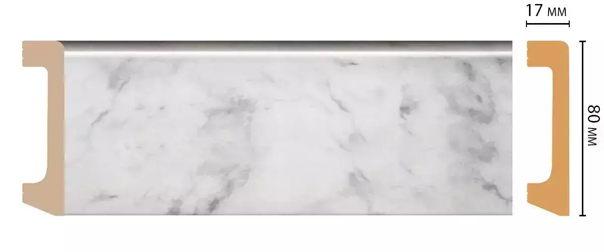 Плинтус напольный D235-79 DECOMASTER 80*17*2400 мм Плинтус напольный D235-79 DECOMASTER 80*17*2400 мм