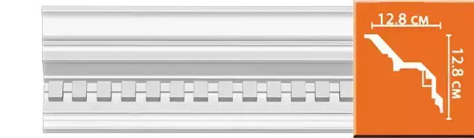 Потолочный плинтус с орнаментом DECOMASTER DT-5 128*128*2400