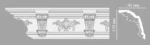 Потолочный плинтус с орнаментом DECOMASTER DT-9885 170*143*2400