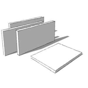 Акустическая панель остров K&R Design OST Прямоугольник 1200х600х40 мм Ral 9003