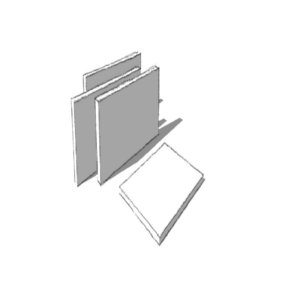Акустическая панель остров K&R Design OST Квадрат 600х600х40 мм Ral 9003