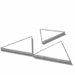 Акустическая панель остров K&R Design OST Треугольник 600х600х40 мм Ral 9003