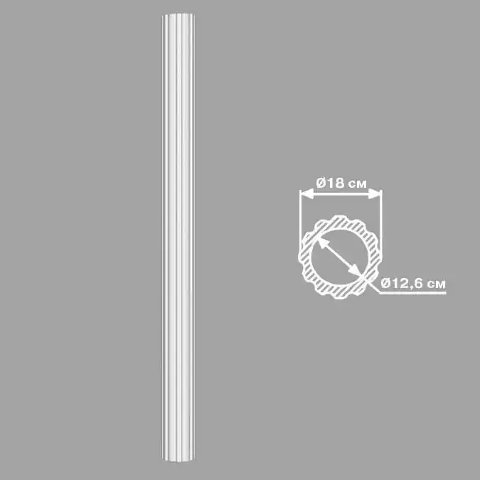 Колонна 90018 DECOMASTER 180*2400 мм полиуретановая Колонна 90018 DECOMASTER 180*2400 мм полиуретановая