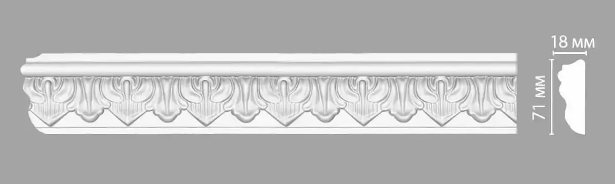 Молдинг гибкий 98704 DECOMASTER 71*18*2400 мм Молдинг гибкий 98704 DECOMASTER 71*18*2400 мм